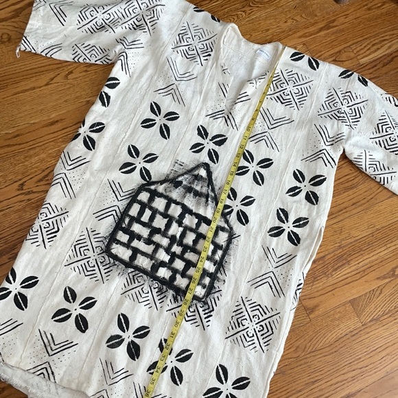 Cocoa bean tribal ethic hut dress 3 pockets native mock dress African indigenous - Picture 1 of 5
